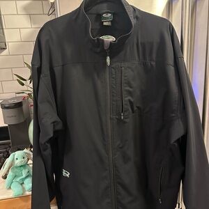 Arborwear weather resistant men’s 2xl , black, full front zip, 2 zip pockets